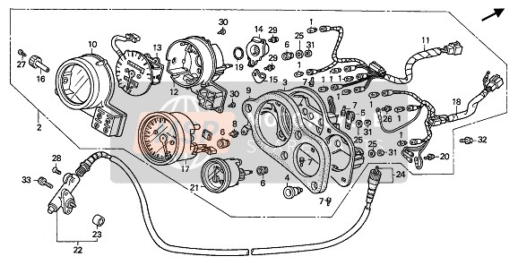 Honda VFR400R3 1990 Mètre pour un 1990 Honda VFR400R3