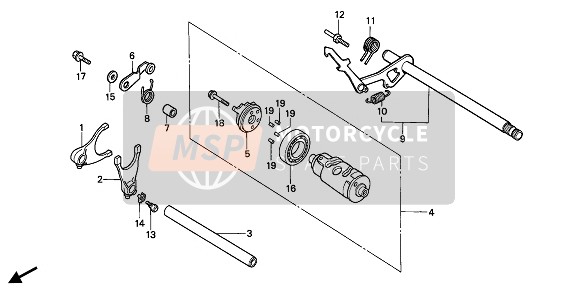 Honda VT600C 1990 GEARSHIFT DRUM for a 1990 Honda VT600C