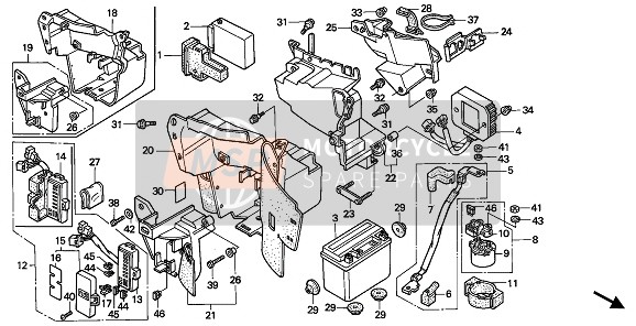 38200MR1820, Box Assy., Fuse, Honda, 2