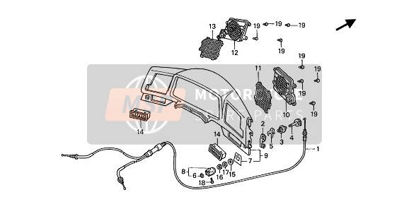 Honda GL1500SE 1991 Metro Panel (UK) para un 1991 Honda GL1500SE