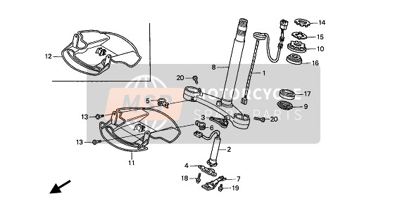 Honda GL1500SE 1991 GABELBRÜCKE für ein 1991 Honda GL1500SE