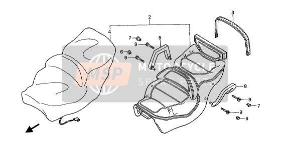 Honda GL1500SE 1991 Siège pour un 1991 Honda GL1500SE