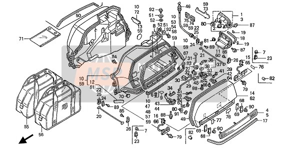 81220MW5770ZA, Lid Comp., R. Saddlebag (Wl)*YR126M/TYPE2*(YR126M/TYPE2 Sun Flash Gold METALLIC/TYPE2), Honda, 0