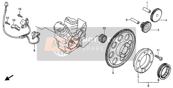 Honda NTV650 1991 Generador de pulso para un 1991 Honda NTV650