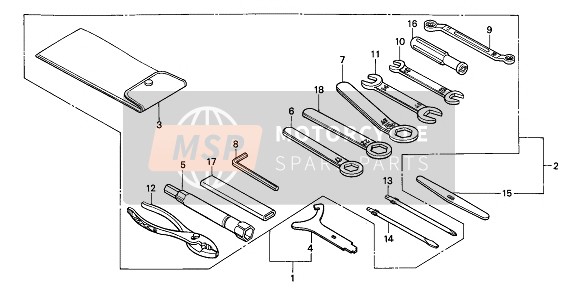 Honda NTV650 1991 TOOLS for a 1991 Honda NTV650