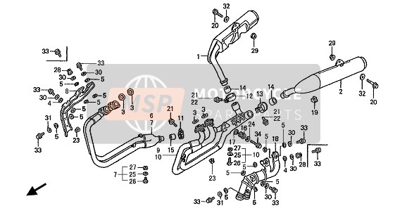 18320MY3740, Pipe Comp., R. Ex., Honda, 1