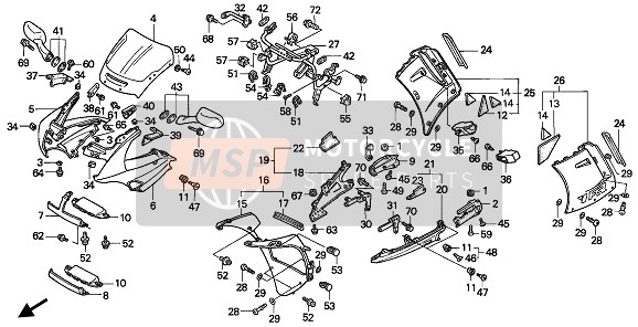 88111MT4000, Rubber, Mirror Mounting, Honda, 0