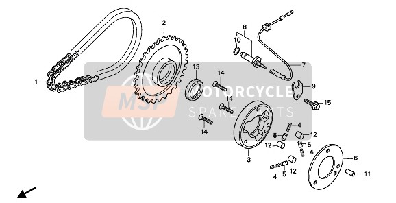 37551001000, O-RING, 7X1.6, Honda, 1