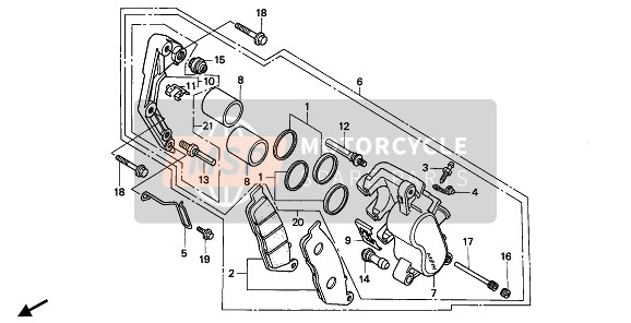 45100KBG701, Bremssattel Kompl., L. V., Honda, 0