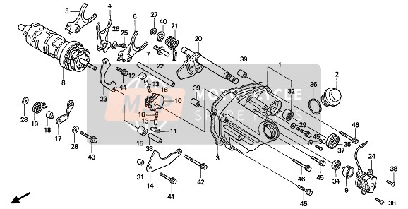 24310MW3315, Set,Shift Drum, Honda, 0