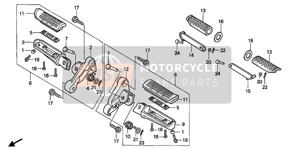 Honda CB750 1992 Step voor een 1992 Honda CB750