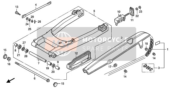 Honda CB750 1992 SWINGARM for a 1992 Honda CB750