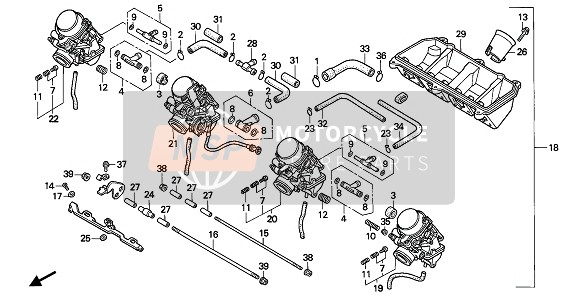 Honda CBR600F 1992 Carburatore (Assemblaggio) per un 1992 Honda CBR600F