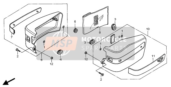 Honda CA125 1995 SIDE COVER for a 1995 Honda CA125