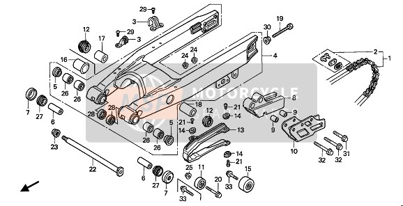 Honda CR500R (1) 1992 SWINGARM for a 1992 Honda CR500R (1)