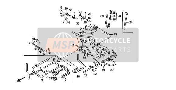 Honda GL1500SE 1992 Tubes pour un 1992 Honda GL1500SE