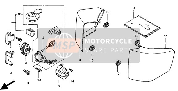 Honda VT750C 1997 SIDE COVER for a 1997 Honda VT750C