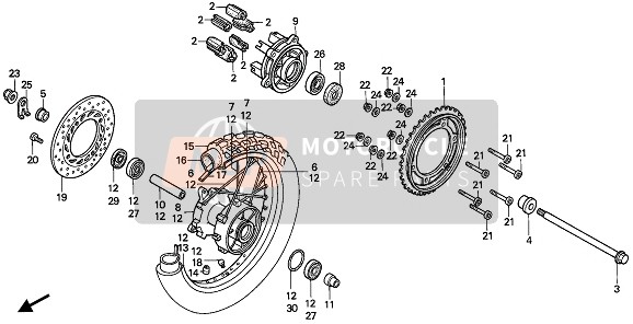 42711MN9005, Tire, Rr. (Dunlop) (120/90-17 64S K560), Honda, 1