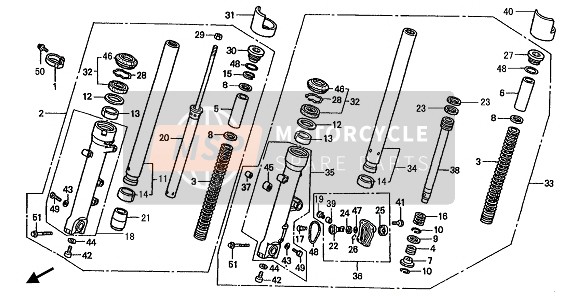 Honda ST1100A 1992 FRONT FORK for a 1992 Honda ST1100A