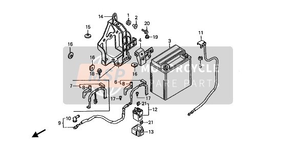 Honda ST1100A 1992 Batterie pour un 1992 Honda ST1100A