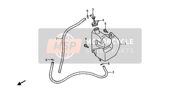 Honda ST1100A 1992 RESERVETANK für ein 1992 Honda ST1100A