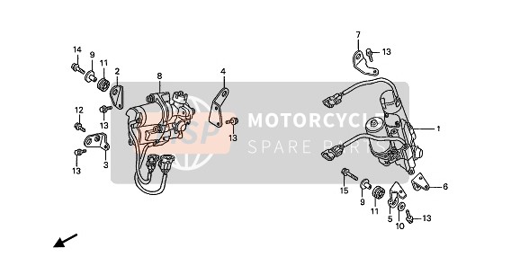 Honda ST1100A 1992 ABS Modulator voor een 1992 Honda ST1100A