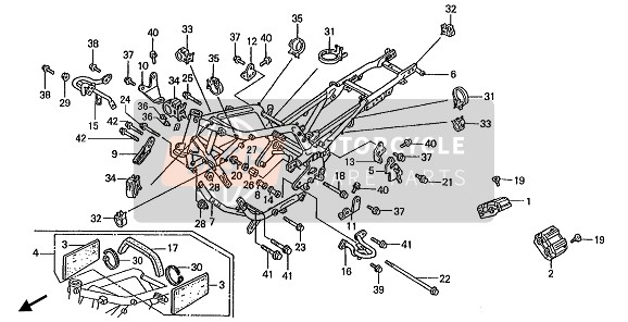 Honda ST1100 1992 Cuerpo del marco para un 1992 Honda ST1100