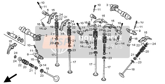 Honda VT1100C2 1997 Arbre À Cames & Soupape pour un 1997 Honda VT1100C2