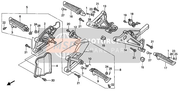 Honda VFR750F 1992 Step voor een 1992 Honda VFR750F