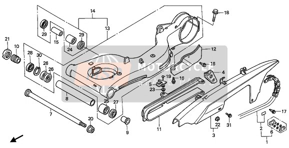 Honda VFR750F 1992 Bras oscillant pour un 1992 Honda VFR750F