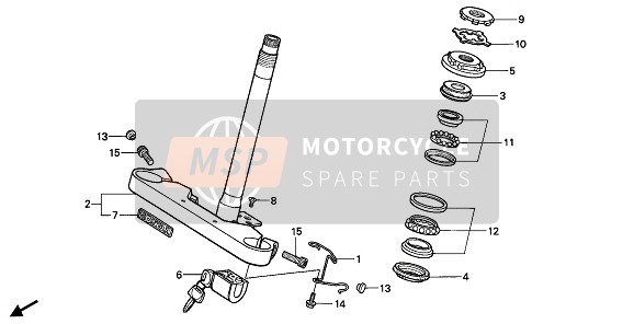 Honda VT600 1992 T-Stuk voor een 1992 Honda VT600