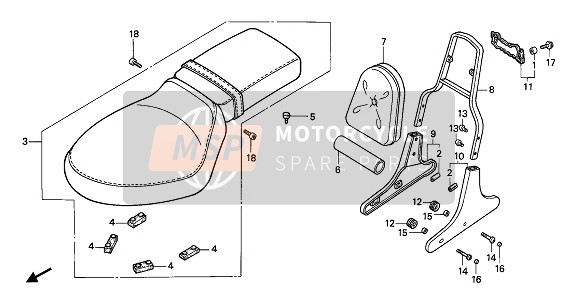 77200MY0870ZA, Seat Assy., Double *NH1l * (NH1l Black), Honda, 1