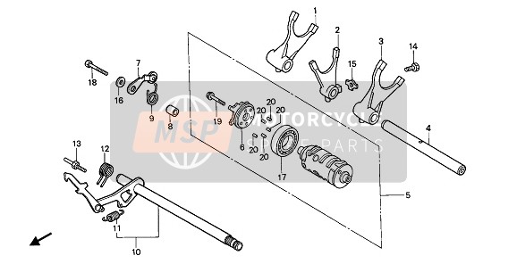 Honda XL600V 1992 GEARSHIFT DRUM for a 1992 Honda XL600V