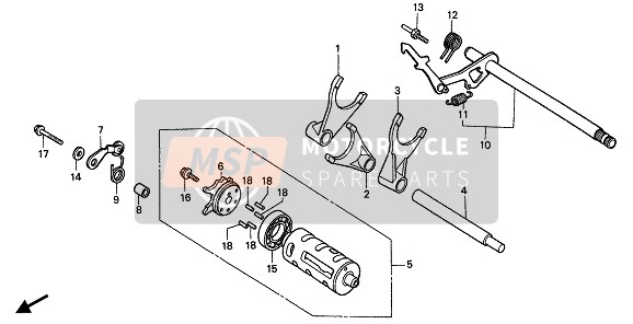 Honda XRV750 1992 IngranaggioShift Drum per un 1992 Honda XRV750