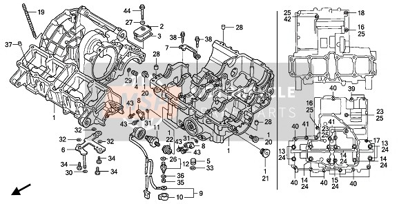 Honda CB1000F 1993 Carter voor een 1993 Honda CB1000F