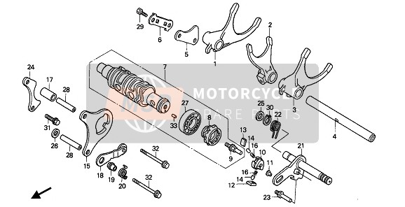 Honda CB1000F 1993 IngranaggioShift Drum per un 1993 Honda CB1000F