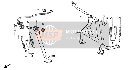 Honda CB1000F 1993 STAND for a 1993 Honda CB1000F