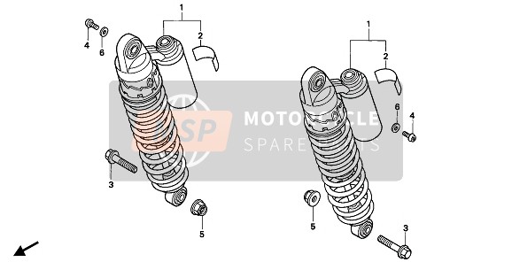 Honda CB1000F 1993 Cuscino posteriore per un 1993 Honda CB1000F