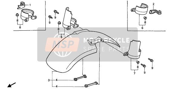 Honda CBR900RR 1993 FRONT FENDER for a 1993 Honda CBR900RR