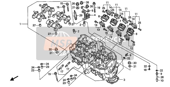 Honda CBR1000F 1993 Cabeza de cilindro para un 1993 Honda CBR1000F