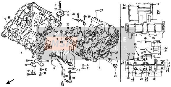 Honda CBR1000F 1993 KURBELGEHÄUSE für ein 1993 Honda CBR1000F