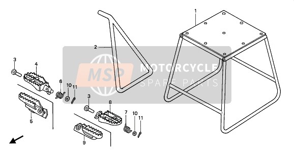 Honda CR500R (1) 1993 STAND & STEP for a 1993 Honda CR500R (1)