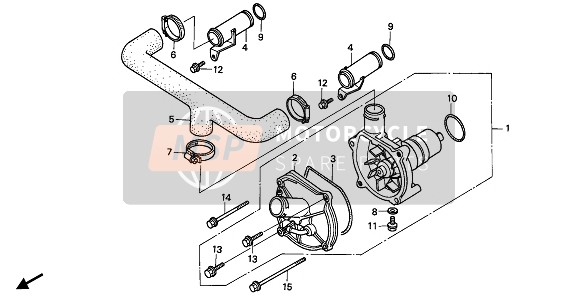 Honda GL1500SE 1993 Pompe à eau pour un 1993 Honda GL1500SE