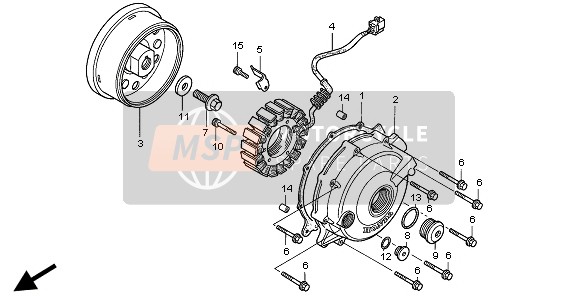 Honda VTR1000F 1997 GENERATOR for a 1997 Honda VTR1000F