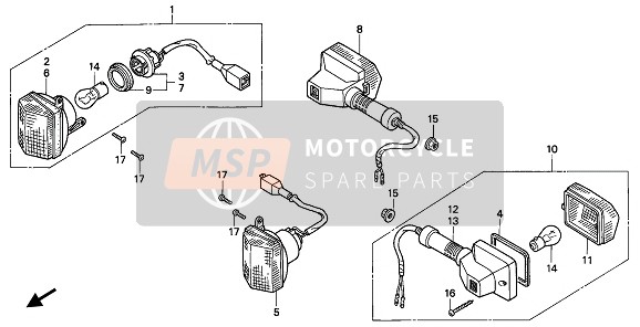 Honda NX650 1993 WINKER for a 1993 Honda NX650