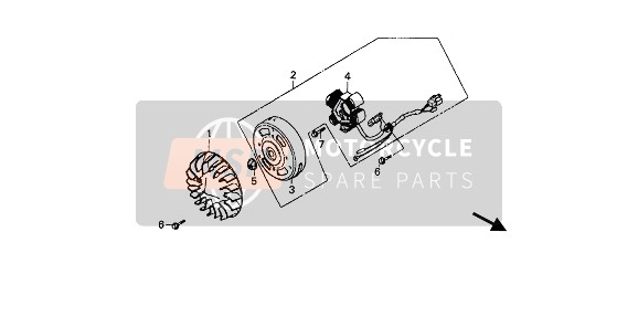 Honda SA50 (1) 1993 GENERATOR for a 1993 Honda SA50 (1)