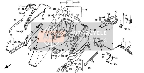 77235GY1900, Arretierung Kompl., Sitz, Honda, 0