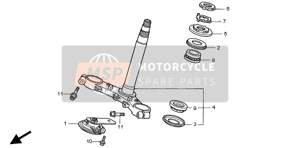 Honda VTR1000F 1997 STEERING STEM for a 1997 Honda VTR1000F