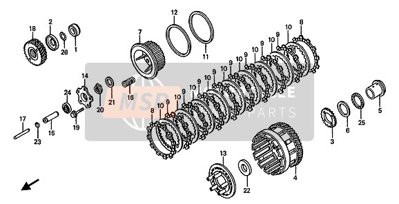 Honda ST1100 1993 Embrayage pour un 1993 Honda ST1100