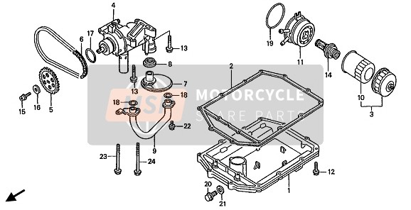 Honda ST1100 1993 ÖLPUMPE für ein 1993 Honda ST1100